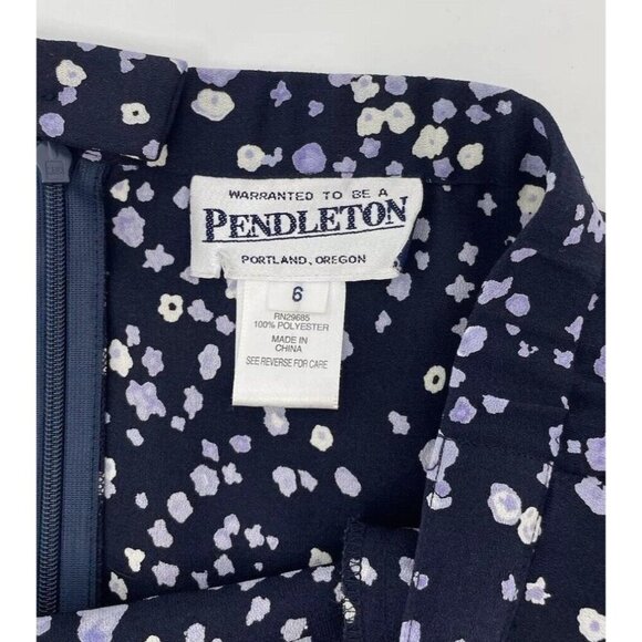 Pendleton‎ Women’s Floral Navy Maxi Skirt Sz 6 Side Slit Cottage Prairie Modest - Picture 7 of 12